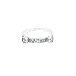 925 Sterling Silver Hammered Open Back Collar